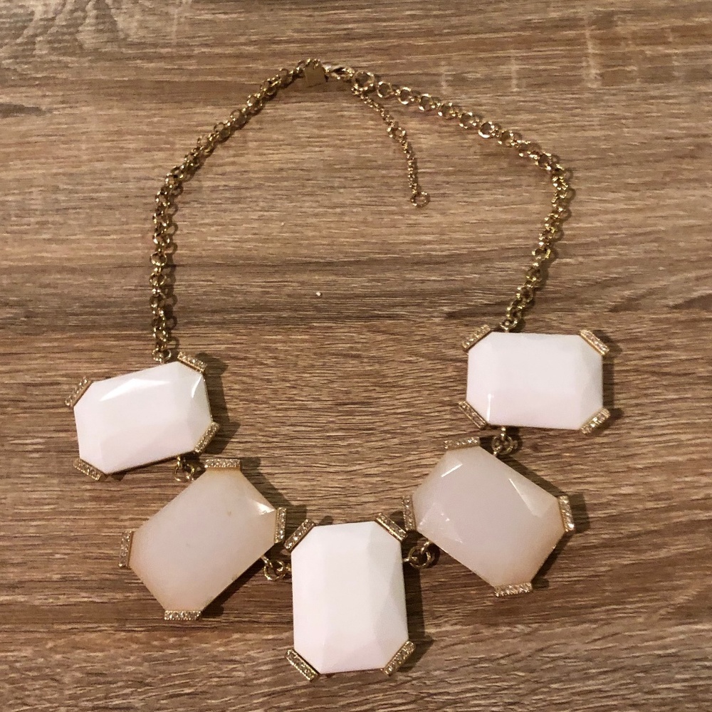 Banana Republic White 5 stone necklace